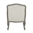 Tania Chair w/Pillow, Cream Linen & Gray Finish Acme