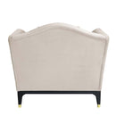 Tayden Chair w/2 Pillows, Beige Velvet Acme