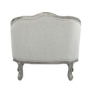 Samael Chair w/Pillow, Gray Linen & Gray Oak Finish Acme