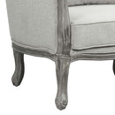Samael Chair w/Pillow, Gray Linen & Gray Oak Finish Acme