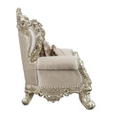 Danae Chair w/2 Pillows, Fabric, Champagne & Gold Finish Acme