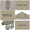 Sorina Chair w/2 Pillows, Velvet, Fabric & Antique Gold Finish Acme