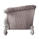 Versailles Chair w/2 Pillows, Ivory Fabric & Bone White Finish Acme