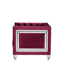 Heibero Chair, Burgundy Velvet Acme