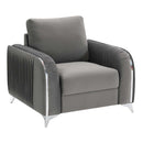 Wenona Chair, Gray Velvet Acme
