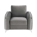Wenona Chair, Gray Velvet Acme