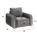 Wenona Chair, Gray Velvet Acme