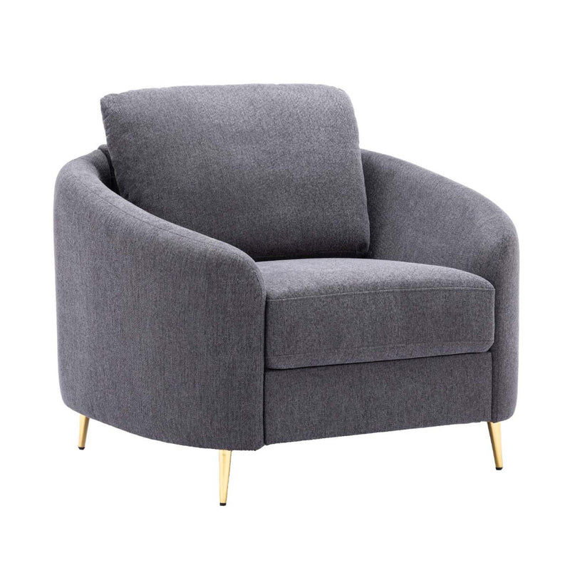 Yuina Chair, Gray Linen Acme
