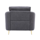 Yuina Chair, Gray Linen Acme