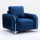 Wenona Chair, Blue Velvet Acme