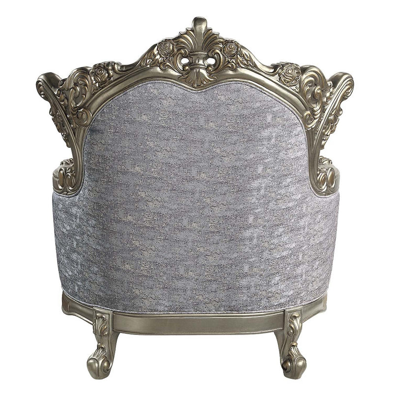 Miliani Chair w/Pillow, Fabric & Antique Bronze Finish Acme