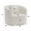 Odette Chair w/Pillow, Beige Chenille Acme