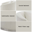 Odette Chair w/Pillow, Beige Chenille Acme