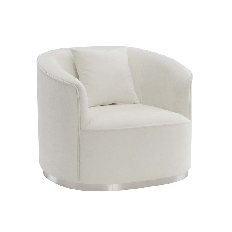 Odette Chair w/Pillow, Beige Chenille Acme