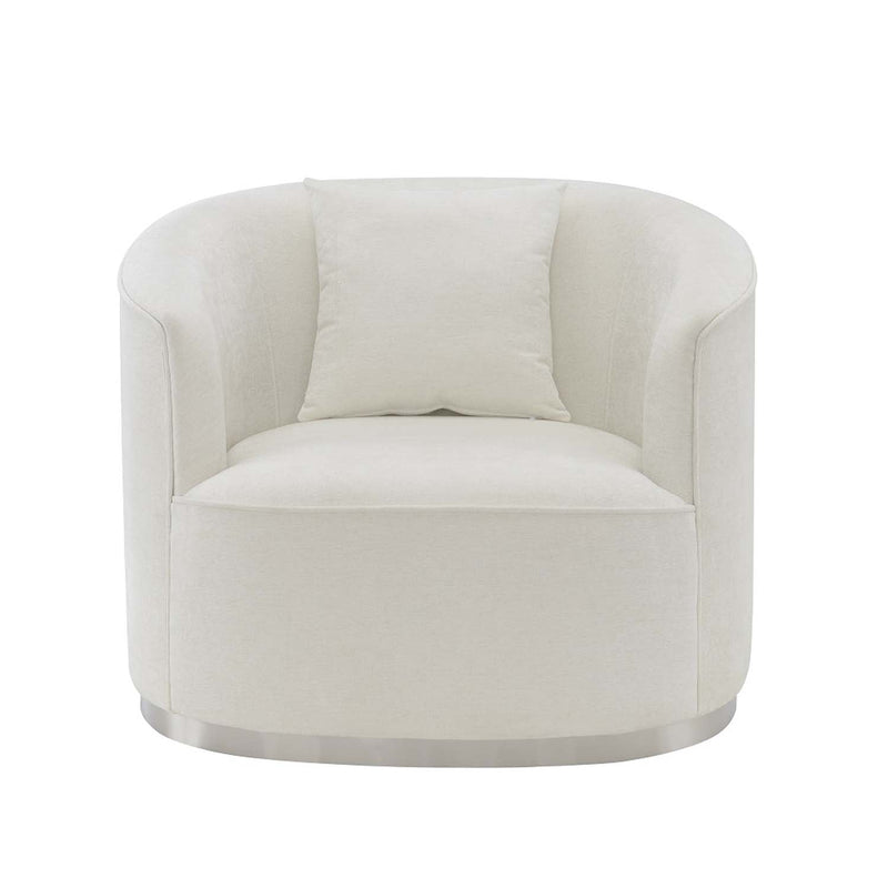 Odette Chair w/Pillow, Beige Chenille Acme