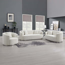 Odette Chair w/Pillow, Beige Chenille Acme