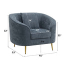 Nakendra Chair w/Pillow, Cobalt Blue Chenille Acme