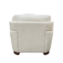 Edrice Chair, Ivory Top Grain Leather Acme