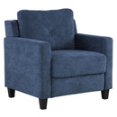 Horatio Chair, Navy Chenille Acme