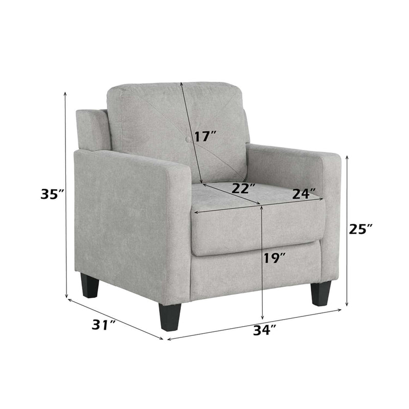 Horatio Chair, Taupe Chenille Acme