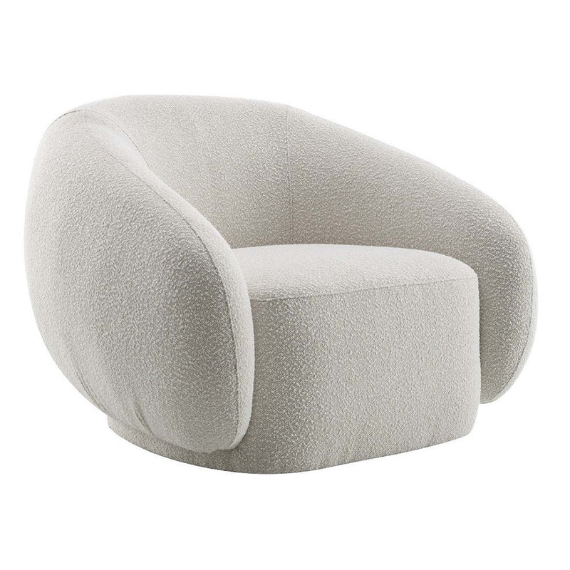 Isabel Chair w/Swivel, Beige Boucle Acme