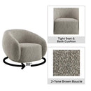 Isabel Chair w/Swivel, Brown Boucle Acme