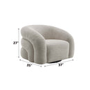 Irma Chair w/Swivel, Gray Boucle Acme