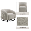 Irma Chair w/Swivel, Gray Boucle Acme