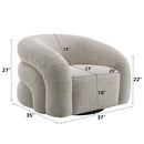 Irma Chair w/Swivel, Gray Boucle Acme