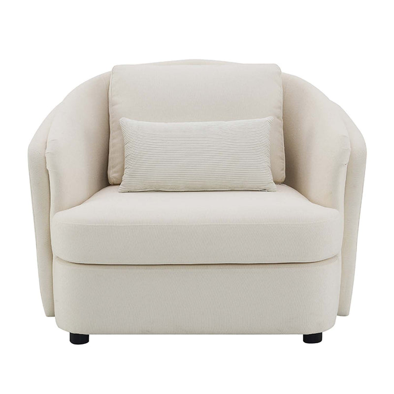 Mariko Chair w/Pillow, Beige Linen Acme