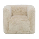 Upendo Chair w/Swivel, Beige Linen Acme