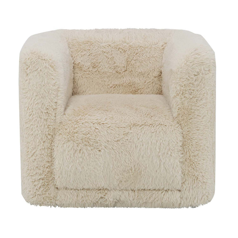 Upendo Chair w/Swivel, Beige Linen Acme