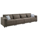 Rylie Modular - Right Facing Chair w/2 Pillows, Brown Linen Acme