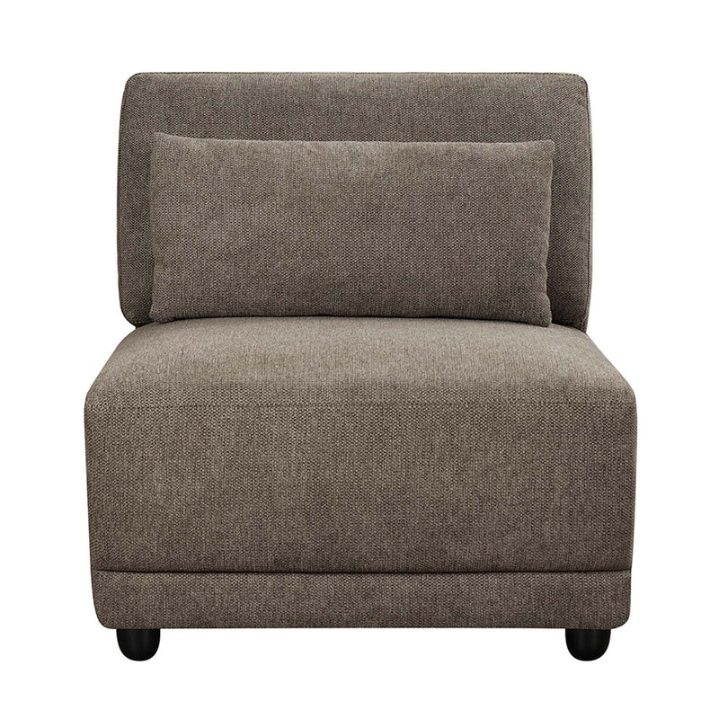Rylie Modular - Armless Chair w/Pillow, Brown Linen Acme