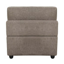Rylie Modular - Armless Chair w/Pillow, Brown Linen Acme