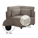 Rylie Modular - Wedge w/3 Pillows, Brown Linen Acme