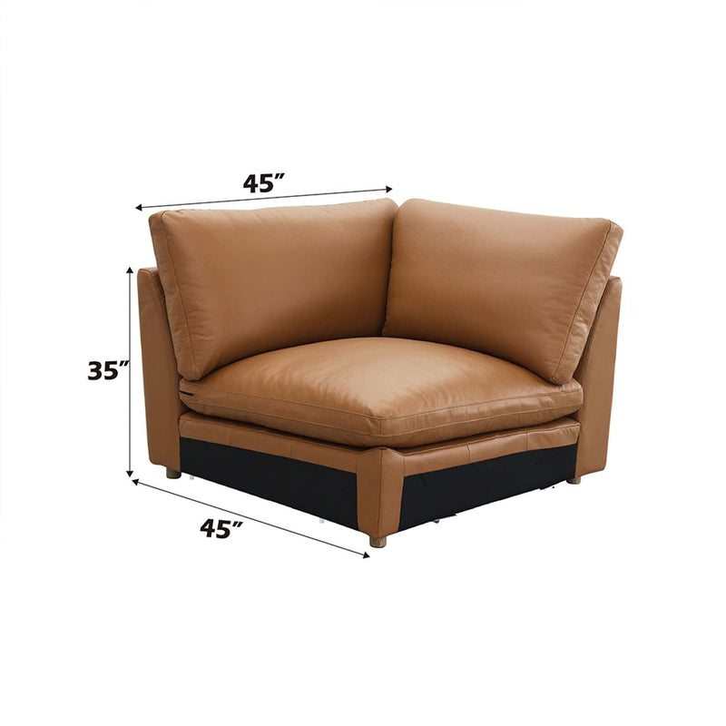 Brighton Modular - Wedge, Brown Top Grain Leather Acme