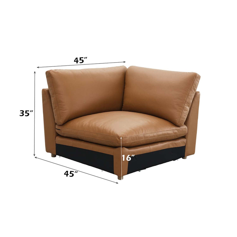 Brighton Modular - Wedge, Brown Top Grain Leather Acme