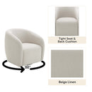 Etienne Chair w/Swivel, Beige Linen Acme