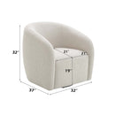 Etienne Chair w/Swivel, Beige Linen Acme