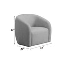 Etienne Chair w/Swivel, Gray Linen Acme