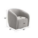 Etienne Chair w/Swivel, Gray Linen Acme