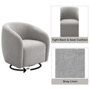 Etienne Chair w/Swivel, Gray Linen Acme