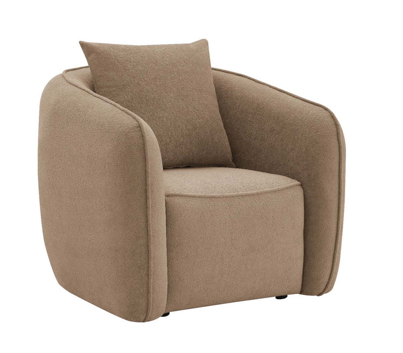 Keith Chair w/Pillow, Brown Chenille Acme