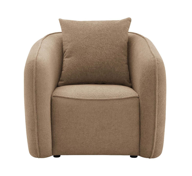 Keith Chair w/Pillow, Brown Chenille Acme