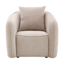 Keith Chair w/Pillow, Beige Chenille Acme
