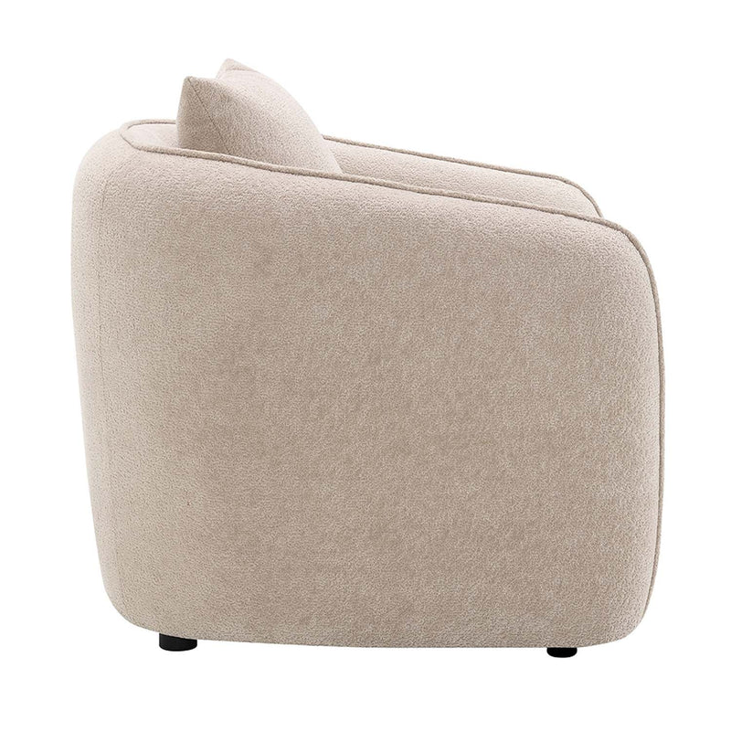 Keith Chair w/Pillow, Beige Chenille Acme