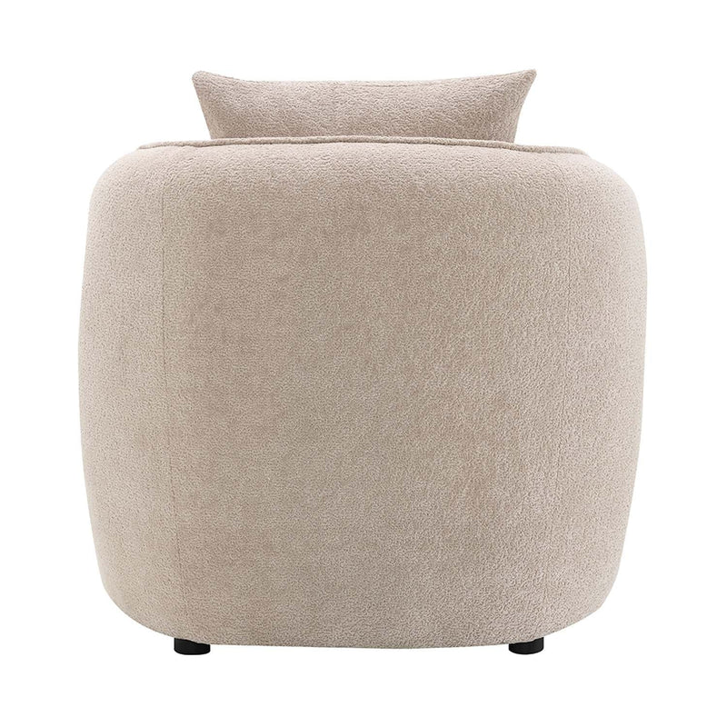 Keith Chair w/Pillow, Beige Chenille Acme