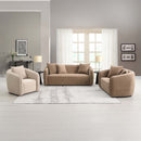 Keith Chair w/Pillow, Beige Chenille Acme