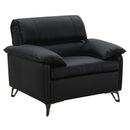 Eilene Chair, Black Top Grain Leather Acme